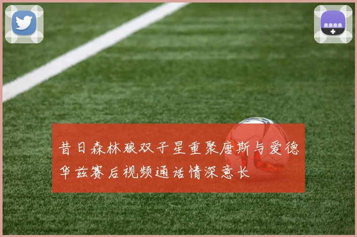 昔日森林狼双子星重聚唐斯与爱德华兹赛后视频通话情深意长